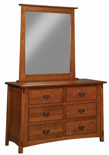 San Marino Six-Drawer Dresser with Mirror